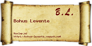 Bohus Levente névjegykártya